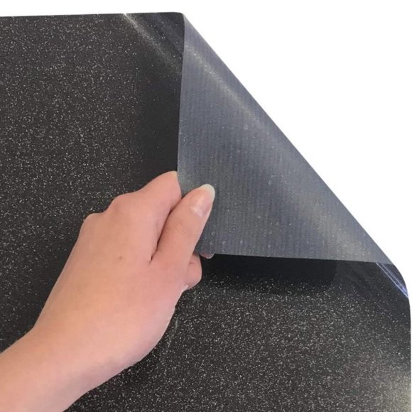 20" x 5 Feet Glitter Black Siser Easyweed HTV Heat Transfer Iron-On Vinyl - Picture 5 of 5